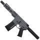 AR-15 Semi Auto .300 AAC Blackout Pistol SBA3 Style Top Cut Custom 7" MLOK- Sniper Grey