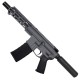 AR15 .300 BlackOut Pistol Billet Upper/ Lower 7.5" Barrel Custom M-Lok w/ Integrated Handstop - SNIPER GREY