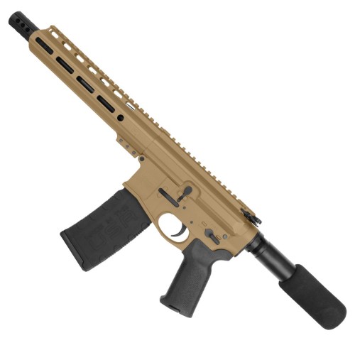 AR15 .300BLK Pistol Billet Upper/ Lower 8" Nitride Barrel 9" M-Lok Handguard -FDE
