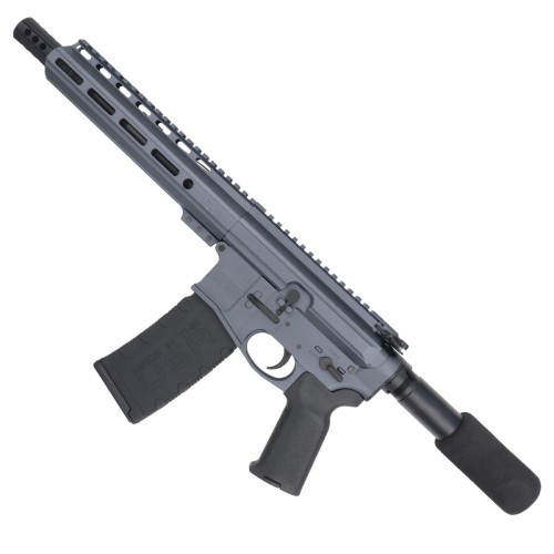 AR15 .300BLK Pistol Billet Upper/ Lower 8" Nitride Barrel 9" M-Lok Handguard -Sniper Grey 