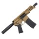 AR15 Micro .300 BLK Pistol Billet Upper/ Lower 5" Barrel Custom M-Lok Handguard- FDE 