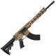 AR-15 7.62x39 Rifle 16" Barrel M4 Stock 12" Custom Hybrid Slim MLOK-Bronze