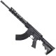 AR-15 7.62x39 Rifle 16" Barrel M4 Stock 12" Custom Hybrid Slim MLOK-Black