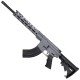 AR-15 7.62x39 Rifle 16" Barrel M4 Stock 12" Custom Hybrid Slim MLOK-Sniper Grey