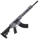 AR-15 7.62x39 Rifle 16" Barrel M4 Stock 12" Custom Hybrid Slim MLOK-Sniper Grey
