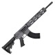 American Built Custom AR 7.62x39 Rifle 16" Barrel M4 Stock 12" QuadRail Handguard - Sniper Grey