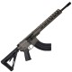 AR-15 7.62x39 Rifle 16" Barrel Slick Side Billet Upper / Lower 13" Custom M-LOK Handguard - OD Green