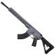 AR-15 7.62x39 Rifle 16" Barrel Slick Side Billet Upper / Lower 13" Custom M-LOK Handguard - Sniper Gray