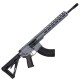 AR-15 7.62x39 Rifle 16" Barrel Slick Side Billet Upper / Lower 13" Custom M-LOK Handguard - Sniper Gray