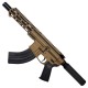 AR15 7.62X39 Pistol Billet Upper/ Lower 7.5" Barrel Custom M-Lok w/ Integrated Handstop -BRONZE