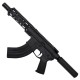 AR15 7.62X39 Pistol Billet Upper/ Lower 7.5" Barrel Custom M-Lok w/ Integrated Handstop - BLACK