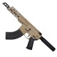 AR15 7.62x39 NATO Pistol Billet Upper/ Lower 7" Barrel 7" Custom Slanted M-Lok Handguard- FDE