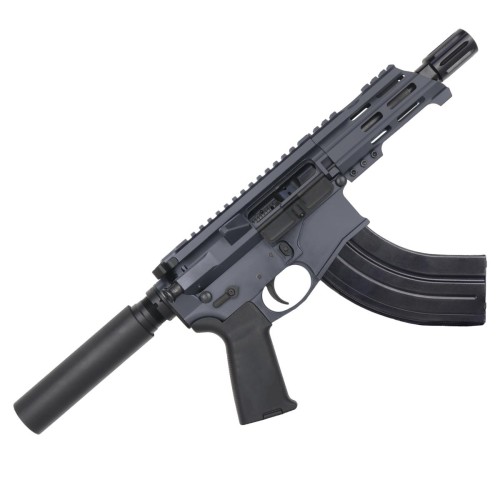 AR15 Micro 7.62x39 Pistol Billet Upper/ Lower 5" Barrel Custom M-Lok Handguard -SNIPER GREY