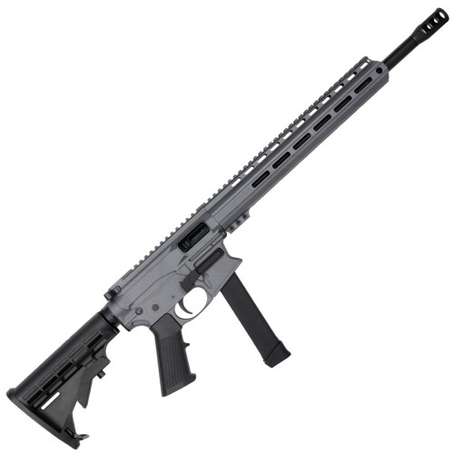 AR 9mm Rifle 16" Barrel Slick Side Billet Upper / Lower 13" Custom M-LOK Handguard- Sniper Grey