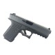 Custom 9mm Pistol G19 Style GGP Black Frame w/ USP Custom Cerakote Sniper Grey Slide - 15 Rd. 