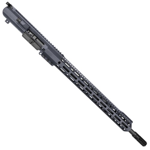 AR10/LR.308 RIFLE UPPER ASSEMBLY 20" BARREL 18" CUSTOM BEVEL CUT M-LOK HANDGUARD - Sniper Grey