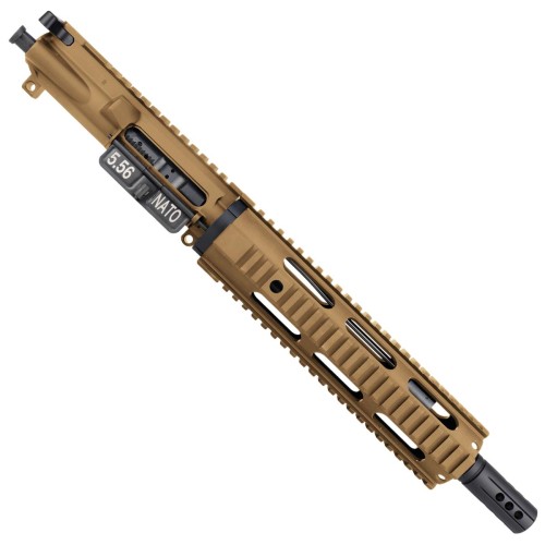 AR15 .223/5.56 Pistol Upper Assembly 10" Quadrail Handguard Complete w/ BCG & Charging Handle - Bronze