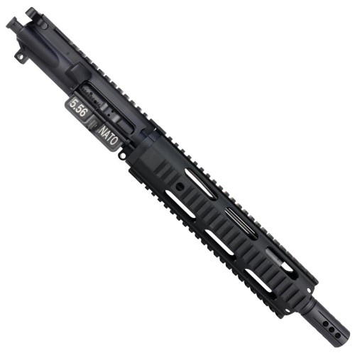 AR15 .223/5.56 Pistol Upper Assembly 10" Quadrail Handguard Complete w/ BCG & Charging Handle - Black