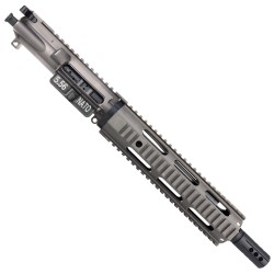 AR15 .223/5.56 Pistol Upper Assembly 10" Quadrail Handguard Complete w/ BCG & Charging Handle - Tungsten AR15 .223/5.56 Pistol Upper Assembly 10" Quadrail Handguard Complete w/ BCG & Charging Handle - Tungsten