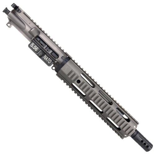 AR15 .223/5.56 Pistol Upper Assembly 10" Quadrail Handguard Complete w/ BCG & Charging Handle - Tungsten