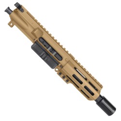 AR15 .223/5.56 Micro Pistol Upper Assembly 5" Barrel MLOK Handguard w/ BCG & Charging Handle - FDE AR15 .223/5.56 Micro Pistol Upper Assembly 5" Barrel MLOK Handguard w/ BCG & Charging Handle - FDE