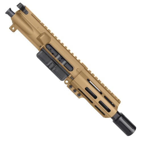 AR15 .223/5.56 Micro Pistol Upper Assembly 5" Barrel MLOK Handguard w/ BCG & Charging Handle - FDE