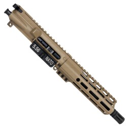 AR15 .223/5.56 Pistol Upper Assembly MLOK Handguard Complete w/ BCG & Charging Handle - Flat Dark Earth AR15 .223/5.56 Pistol Upper Assembly MLOK Handguard Complete w/ BCG & Charging Handle - Flat Dark Earth