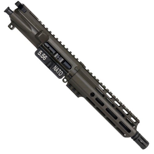 AR15 .223/5.56 Pistol Upper Assembly MLOK Handguard Complete w/ BCG & Charging Handle - OD Green