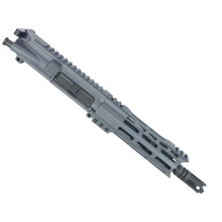 AR15 .223/5.56 Pistol Upper Assembly 7" Barrel Custom 7" Top Cut Hybrid MLOK Handguard Complete w/ BCG & Charging Handle- SNIPER GREY AR15 .223/5.56 Pistol Upper Assembly 7" Barrel Custom 7" Top Cut Hybrid MLOK Handguard Complete w/ BCG & Charging Handle- SNIPER GREY