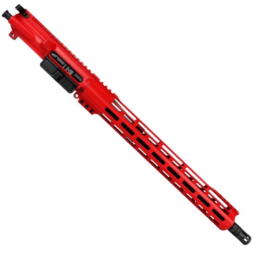 AR-15 .223 5.56 Complete Upper Build Assembly 16" Barrel 15" Lightweight Hybrid MLOK Handguard - Red