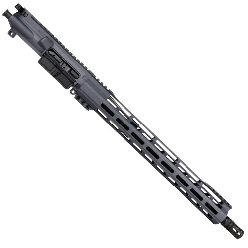 AR-15 .223 5.56 Complete Upper Build Assembly 16" Barrel 15" Lightweight Hybrid MLOK Handguard -Sniper Grey