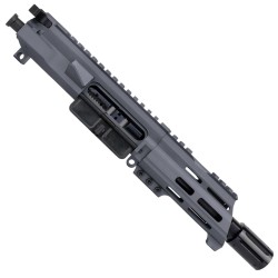 AR15 .223/5.56 Micro Pistol Upper Assembly 5" Barrel Custom 5" Top Cut Custom MLOK Handguard Complete w/ BCG & Charging Handle-SNIPER GREY AR15 .223/5.56 Micro Pistol Upper Assembly 5" Barrel Custom 5" Top Cut Custom MLOK Handguard Complete w/ BCG & Charging Handle-SNIPER GREY