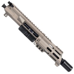AR15 .223/5.56 Micro Pistol Upper Assembly 5" Barrel Custom 5" Top Cut Custom MLOK Handguard Complete w/ BCG & Charging Handle-TUNGSTEN AR15 .223/5.56 Micro Pistol Upper Assembly 5" Barrel Custom 5" Top Cut Custom MLOK Handguard Complete w/ BCG & Charging Handle-TUNGSTEN