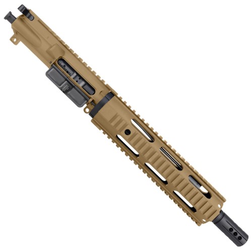 AR15 .300 Blackout Pistol Upper Assembly 10" Quadrail Handguard Complete w/ BCG & Charging Handle - FDE