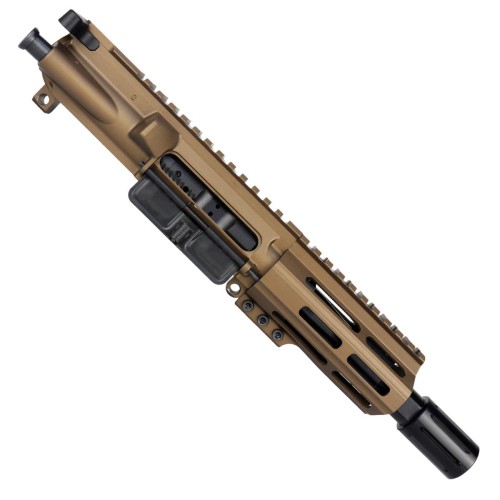 AR15 .300 Blackout Micro Pistol Upper Assembly 5" Barrel MLOK Handguard w/ BCG & Charging Handle - Burnt Bronze