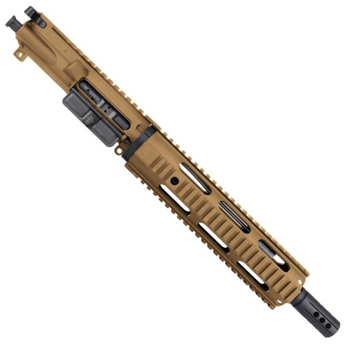 AR15 7.62x39 Pistol Upper Assembly 10" Quadrail Handguard Complete w/ BCG & Charging Handle - Burnt Bronze