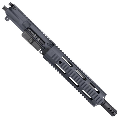 AR15 7.62x39 Pistol Upper Assembly 10" Quadrail Handguard Complete w/ BCG & Charging Handle - Sniper Grey