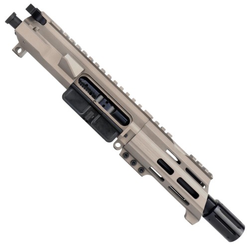 AR15 7.62x39 Micro Pistol Upper Assembly 5" Barrel Custom 5" Top Cut Custom MLOK Handguard Complete w/ BCG & Charging Handle-Tungsten