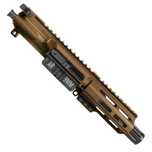 AR9 9mm Pistol Upper Assembly 4" Barrel MLOK Handguard Complete w/ BCG & Charging Handle -Bronze