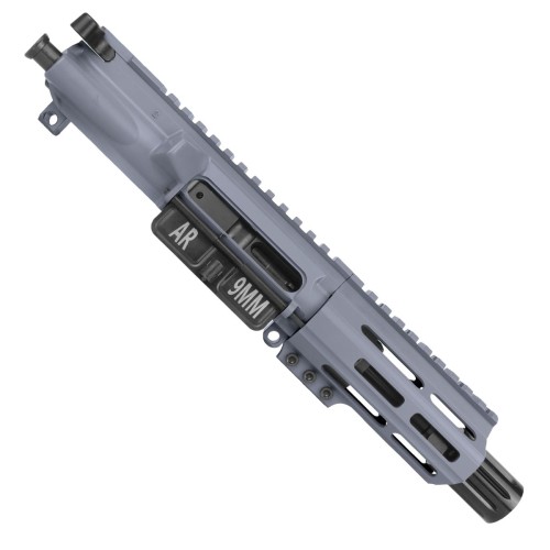 AR9 9mm Pistol Upper Assembly 4" Barrel MLOK Handguard Complete w/ BCG & Charging Handle -Sniper Grey