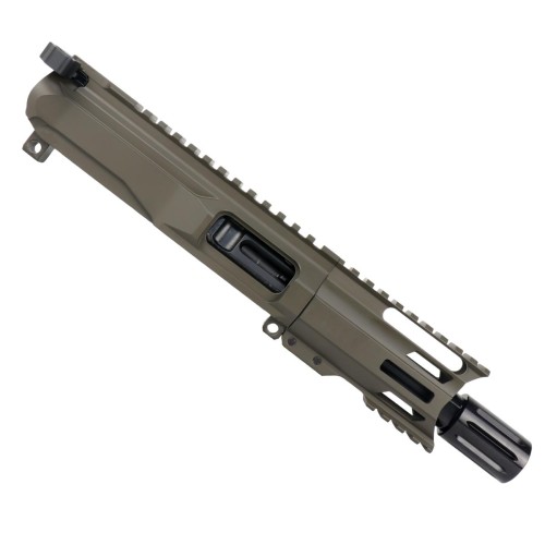 AR9 9mm Pistol Billet Upper Assembly 4" Barrel MLOK Handguard Complete w/ BCG & Charging Handle - Cerakote ODG