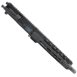 AR-15 Pistol Upper Assembly 10" 5.56 NATO 1:7 Nitride Barrel With 10" Custom M-LOK Handguard & Charging Handle AR-15 Pistol Upper Assembly 10" 5.56 NATO 1:7 Nitride Barrel With 10" Custom M-LOK Handguard & Charging Handle