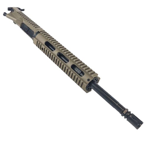 AR-15 Cerakote FDE 16" Upper Build 5.56 NATO Barrel 12" Quad Rail 