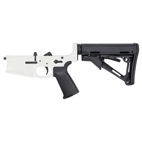 AR-10 / LR.308 AERO M5 COMPLETE LOWER RECEIVER W/ ADJUSTABLE STOCK ASSEMBLY - Storm Trooper White