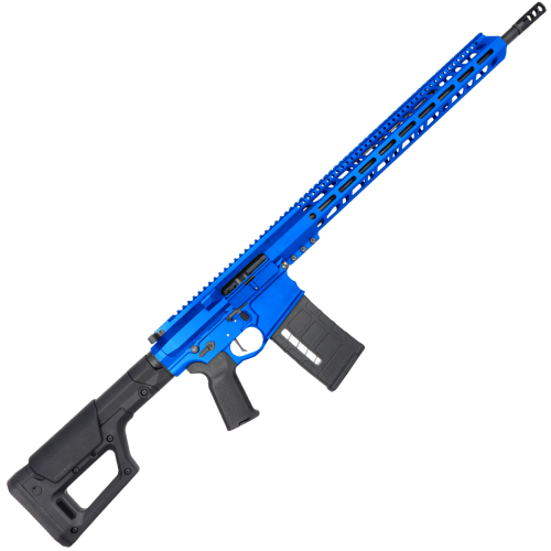 AR 6.5 Creedmoor Custom Semi Auto Rifle 20" Nitride Barrel 18" M-LOK Handguard Magpul PRS Stock - Flame Blue