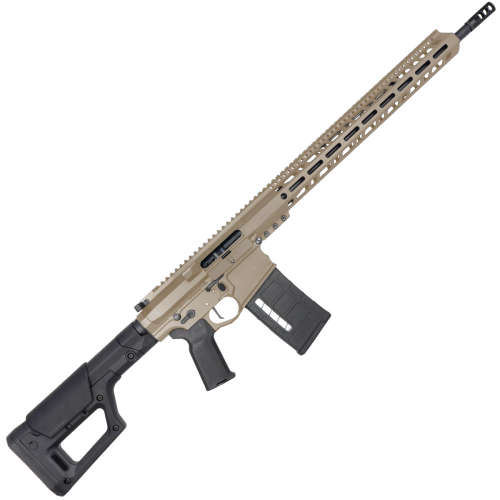 AR 6.5 Creedmoor Custom Semi Auto Rifle 20" Nitride Barrel 18" M-LOK Handguard Magpul PRS Stock - Flat Dark Earth