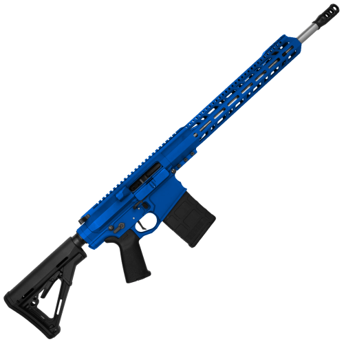 LR-308 Semi-Auto 18" Rifle w/ Stainless Barrel - Flame Blue