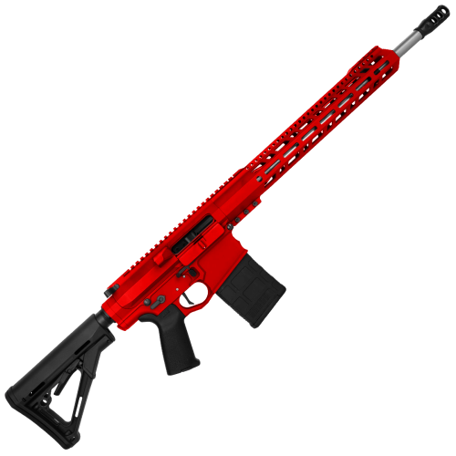 LR-308 Semi-Auto 18" Rifle w/ Stainless Barrel - Red