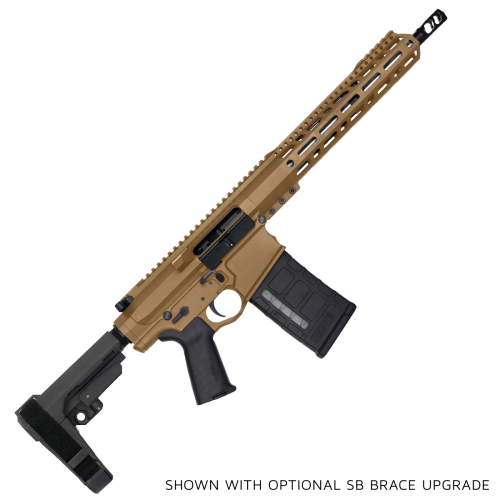 AR LR-308 Custom Semi Auto Pistol 12" Stainless Steel Barrel  12" MLOK Handguard - Burnt Bronze