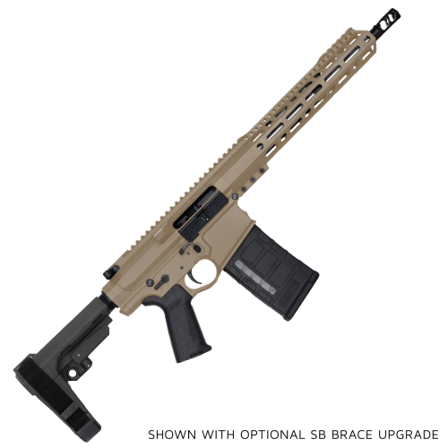 AR LR-308 Custom Semi Auto Pistol 12" Stainless Steel Barrel 12" MLOK Handguard - FDE